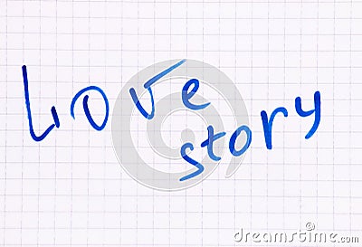 Love Story word writing Stock Photo
