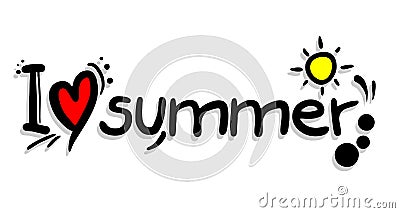 Love summer Vector Illustration