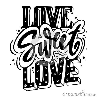 Love sweet love Vector Illustration