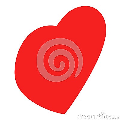 Love symbol icon isometric vector. Big bright volumetric red heart icon Stock Photo