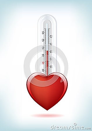 Love Thermometer Vector Illustration