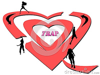 Love trap concept Stock Photo