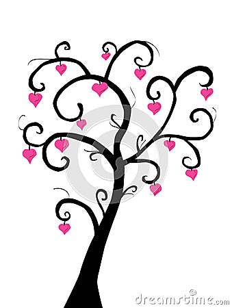 Love tree Vector Illustration