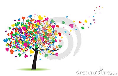 Love tree Vector Illustration