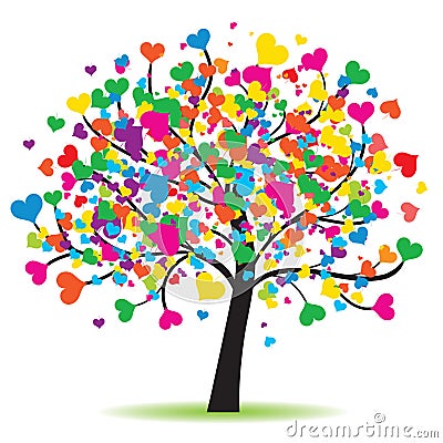 Love tree Vector Illustration