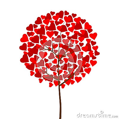 Love tree Vector Illustration