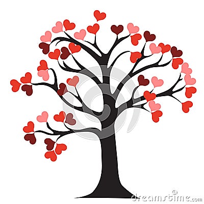 Love Tree Vector Illustration