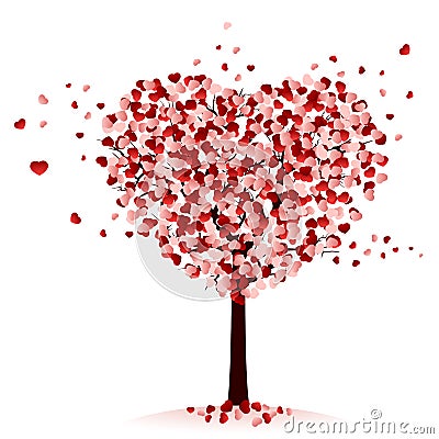 Love tree Vector Illustration