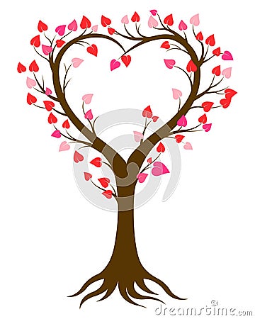 Love Tree - Eps Vector Illustration