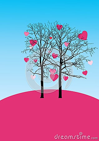 Love trees. Stock Photo