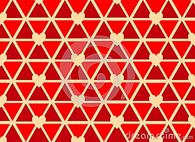 The love triangle pattern Stock Photo