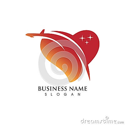 Love Trip awosome simple creative logo template design Stock Photo