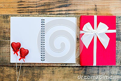 Love Valentine flatlay with copy space Stock Photo