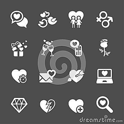 Love and valentine icon set 5, vector eps10 Vector Illustration