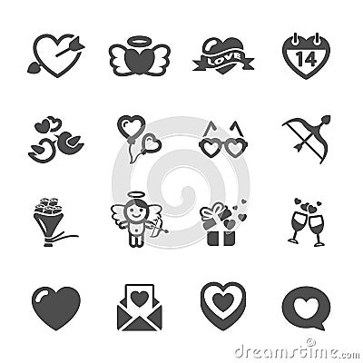 Love and valentine icon set 6, vector eps10 Vector Illustration