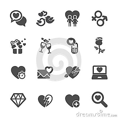 Love and valentine icon set 5, vector eps10 Vector Illustration