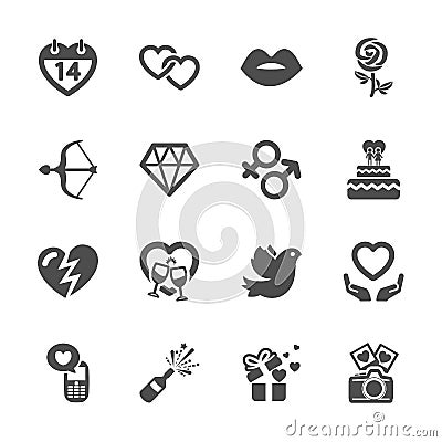 Love and valentine icon set 10, vector eps10 Vector Illustration