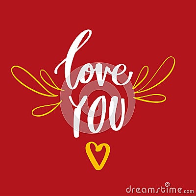 Love valentine quote Vector Illustration