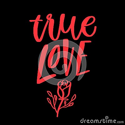 Love valentine quote Vector Illustration