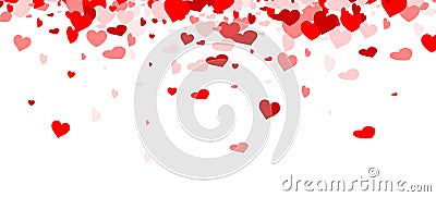 Love valentine`s background with hearts. Vector Illustration