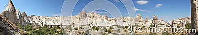 Love Valley in Cappadocia panoramic Stock Photo