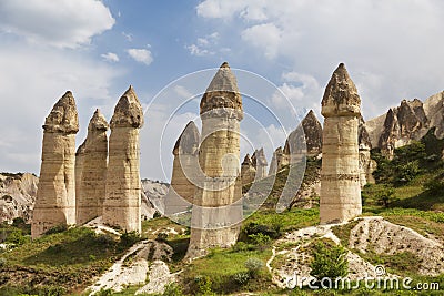 Love valley in Goreme national park Stock Photo