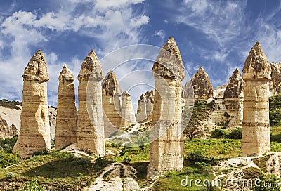 Love valley in Goreme national park. Cappadocia Stock Photo
