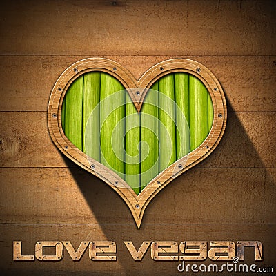Love Vegan Stock Photo