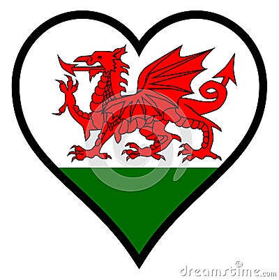 Love Wales Vector Illustration