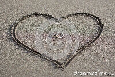 Love and wedding on the beach Stock Photo