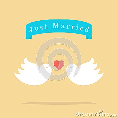 Love wedding birds Vector Illustration