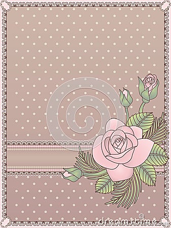 Love wedding invitation vintage card Vector Illustration