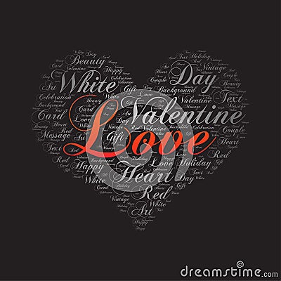 Love ,Word cloud art background Vector Illustration