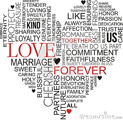 Love Word Cloud Vector Illustration