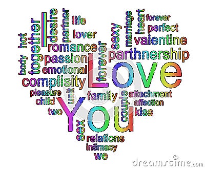 I LOVE YOU. Banner in a unique style Stock Photo