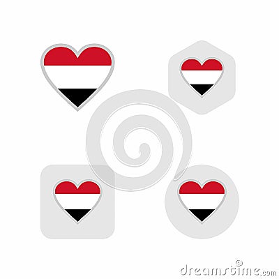 Love Yaman / Yemen Icon Vector Illustration