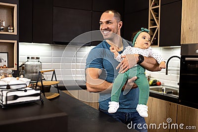 The love between young father and his baby daughter is unbreakable Stock Photo