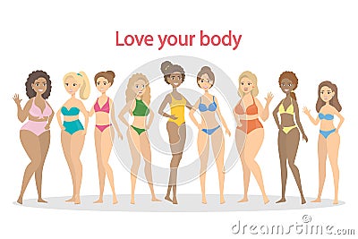 Love your body. Vector Illustration
