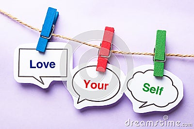 Love your self Stock Photo