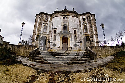 Lovecraftian church, Obidos, Portugal Stock Photo