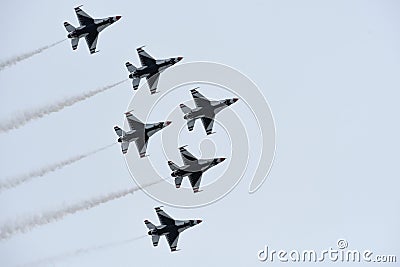 The Thunderbirds in Flight Over Loveland, Colorado Editorial Stock Photo