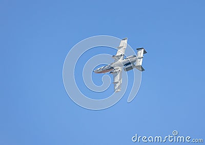 The Great Colorado Airshow 2021 in Loveland, Colorado. The plane above Boyd Lake Editorial Stock Photo