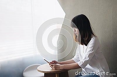 Lovely Asian young lady portriat Stock Photo