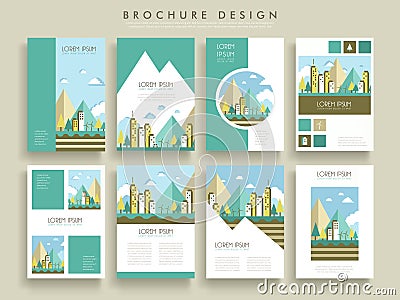 Lovely brochure template Vector Illustration