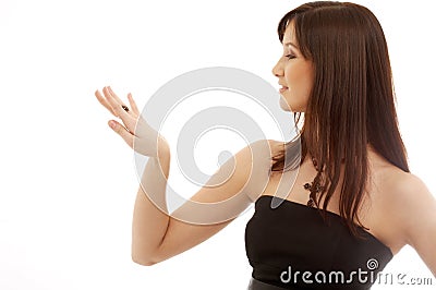 Lovely brunette Stock Photo