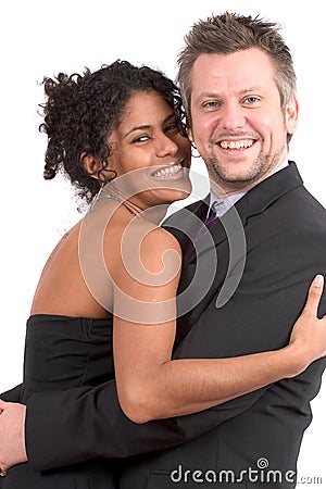 Lovely diverse couple Stock Photo