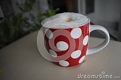 Dotty coffe mug , morning coffe, relax Stock Photo