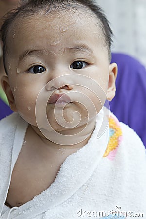Lovely face of baby Stock Photo