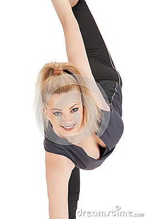 Lovely fitness instructor Stock Photo