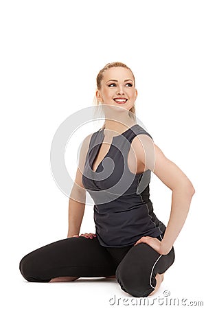 Lovely fitness instructor Stock Photo